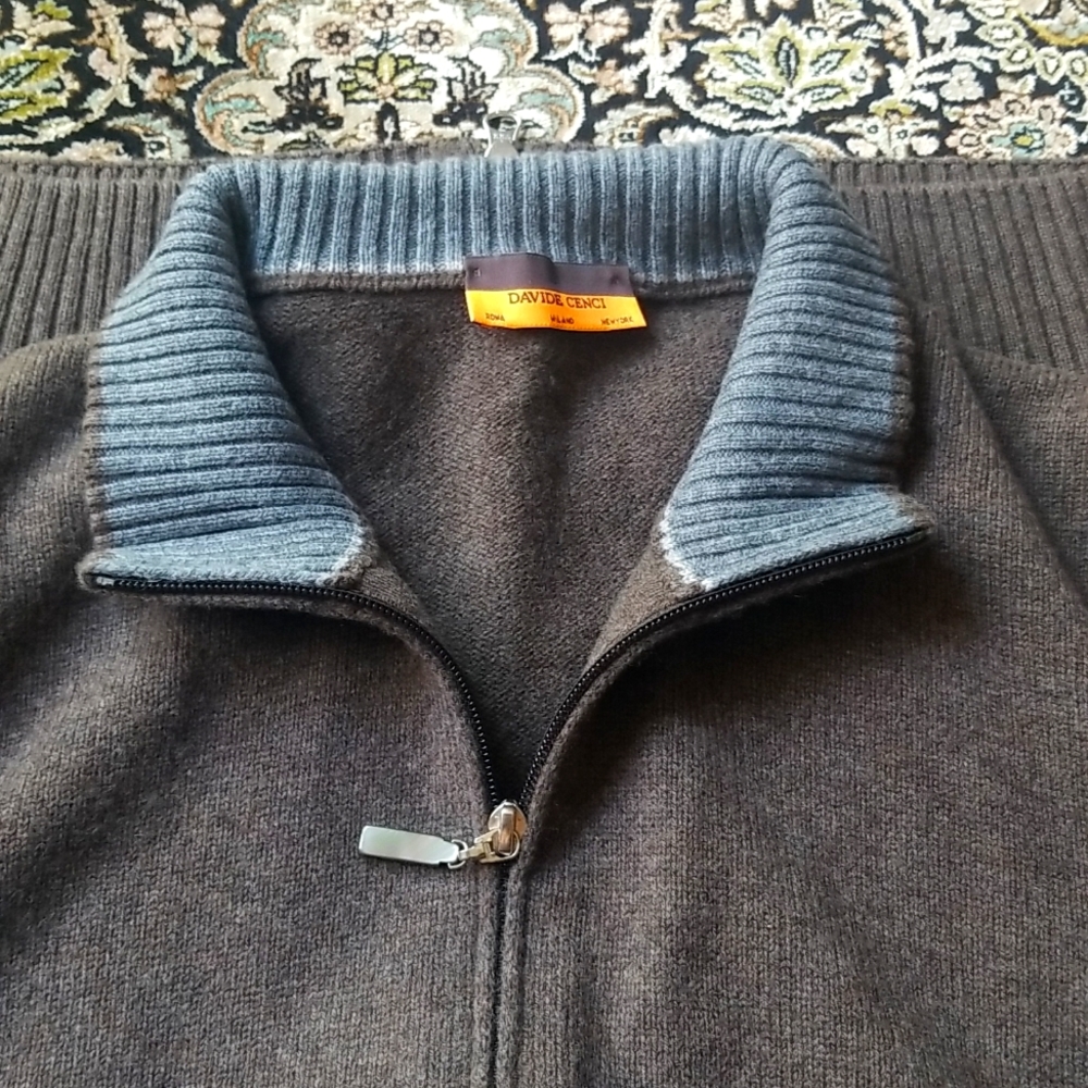 Cashmere Double Zipper sweater